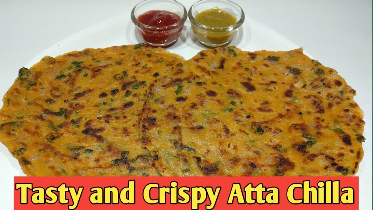#आटे का चीला बनाने का ये तरीका देखेंगे तो आपका चीला भी बनेगा क्रिस्पी - Atta Cheela/chilla Recipe
