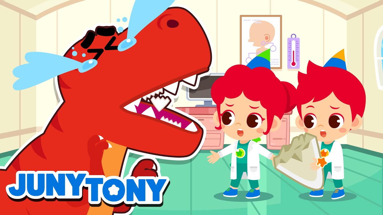 JunyTony Hospital｜🦷 T-Rex&rsquo;s Tooth Is Broken｜The Dinosaurs are Sick!｜Kids Songs｜JunyTony