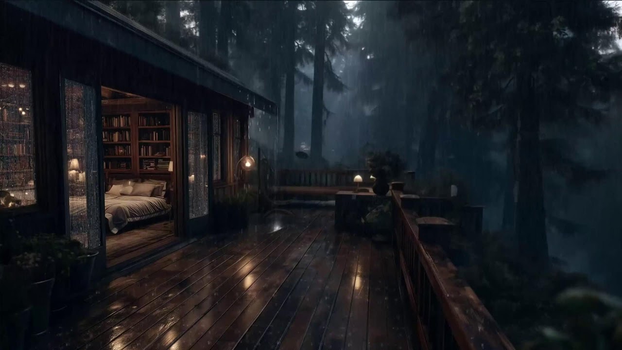 Soothing Night Jazz & Rain Sounds for Sleep | Relaxing Melodies, Calm Focus