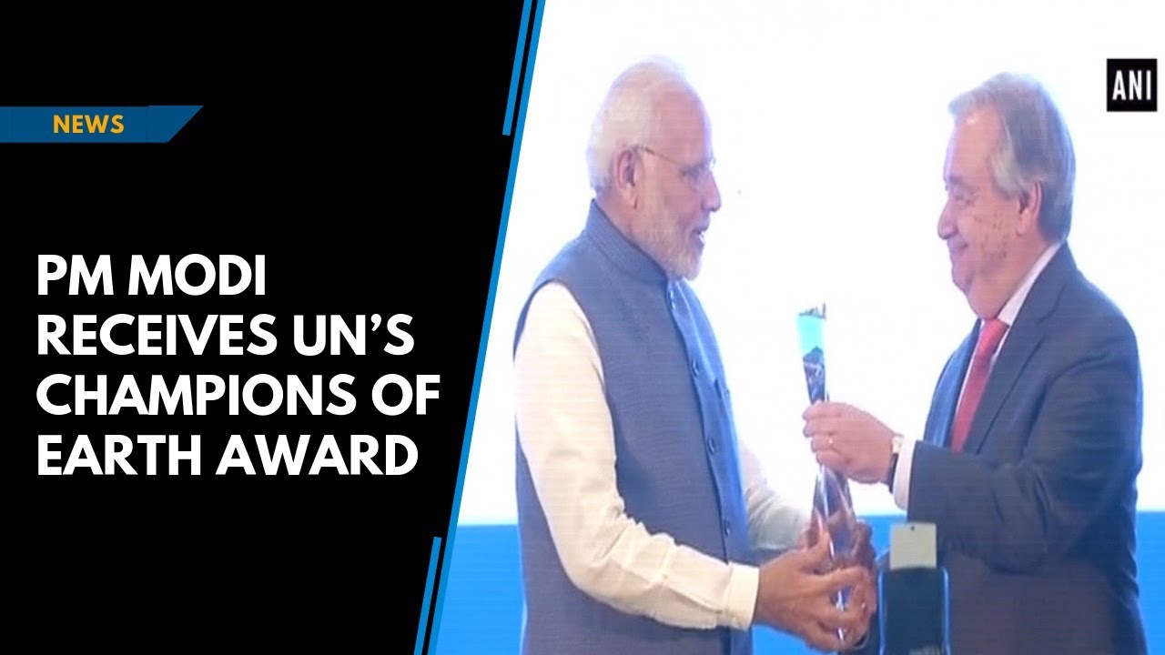 PM Modi receives UN&rsquo;s Champions of Earth award