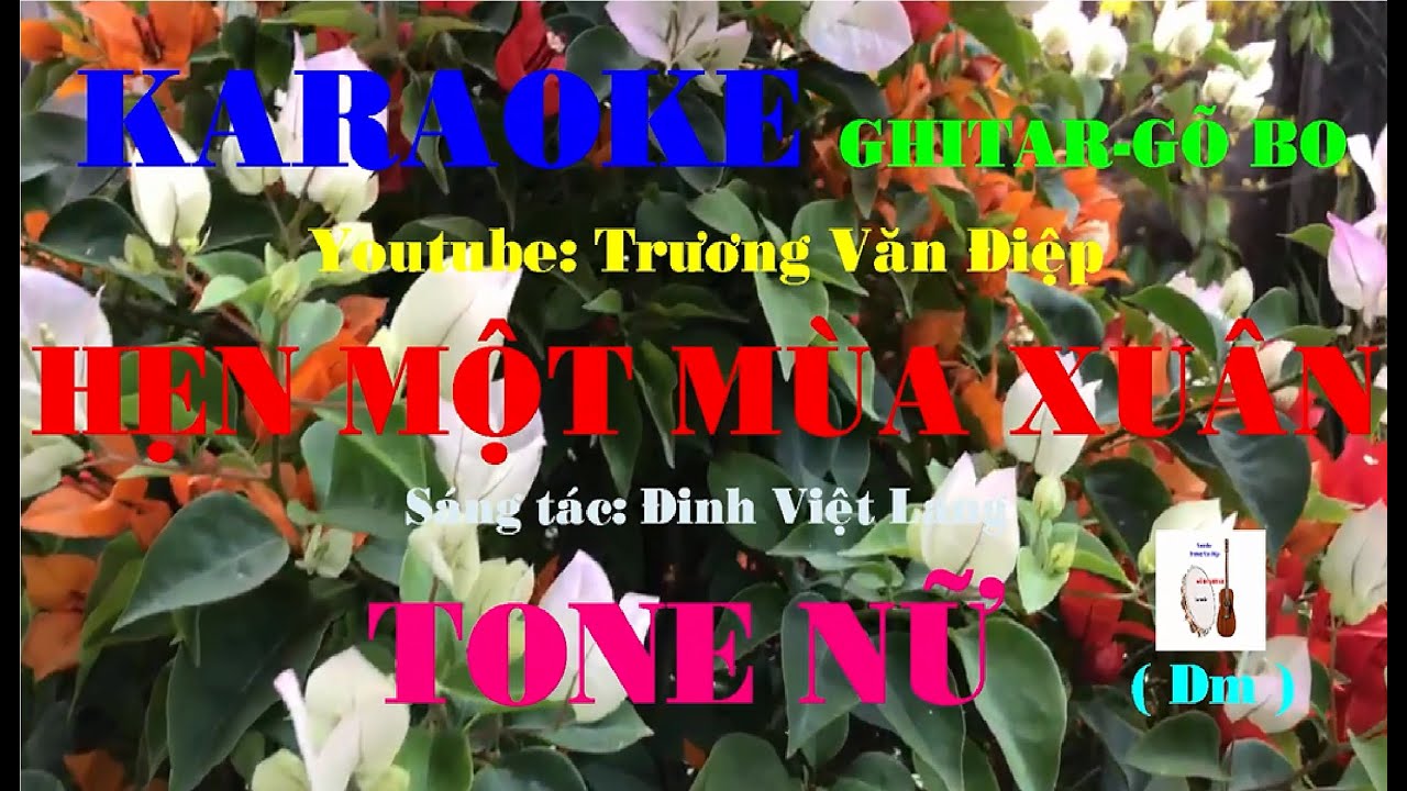 Karaoke Hẹn Một Mùa Xuân Tone Nữ Gõ Bo | Trương Văn Điệp