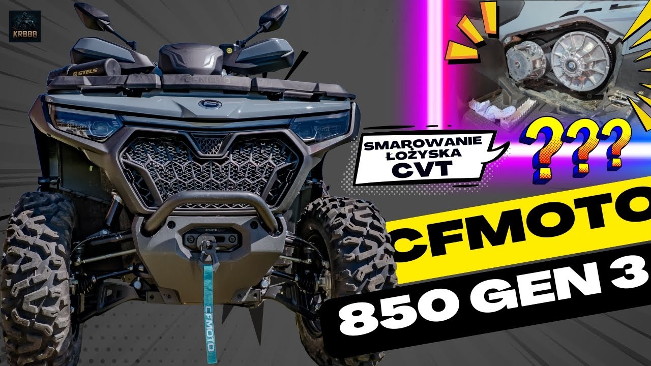 🔧 CFMoto 850 Gen 3 – smarowanie łożyska wariatora krok po kroku!