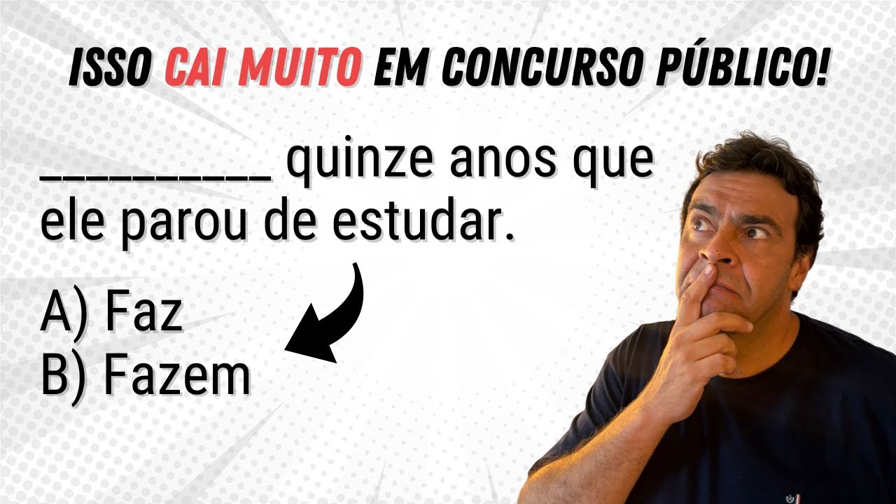 Para ser aprovado em CONCURSO tem que acertar essas questões de CONCORDÂNCIA VERBAL...