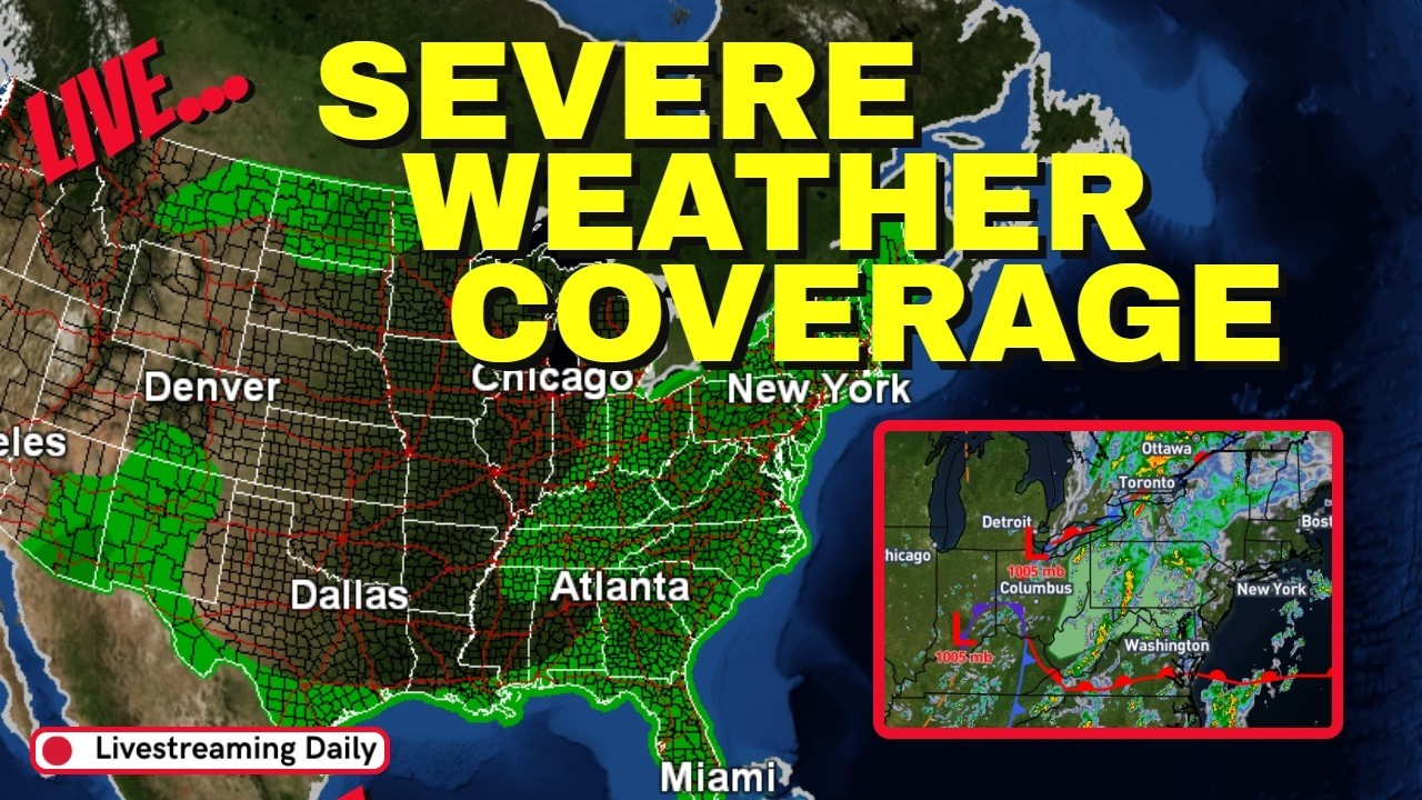 LIVE: Eastern US Severe Weather! - Severe Weather Coverage!