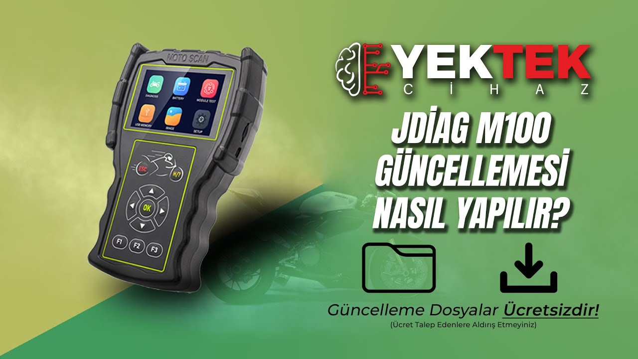 Jdiag M100 Güncellemesi Nasıl Yapılır? Ücretsiz Güncelleme Dosyaları Sadece www.yektek.com' da