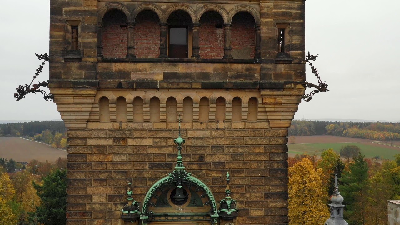 Neues Jagdschloss Hummelshain von oben