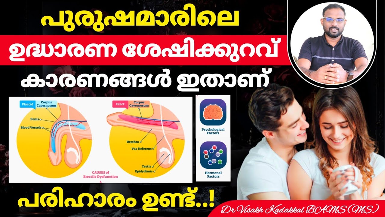 ലൈംഗിക ഉദ്ധാരണ ശേഷി കുറവ് ;  പ്രധാന കാരണവും പരിഹാരവും | Erectile dysfunction Treatment | Dr Visakh