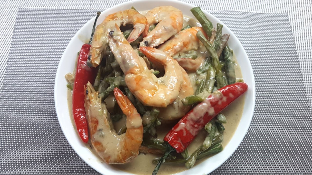 Shrimp & String Beans in Coconut Milk / Ginataang Hipon at Sitaw