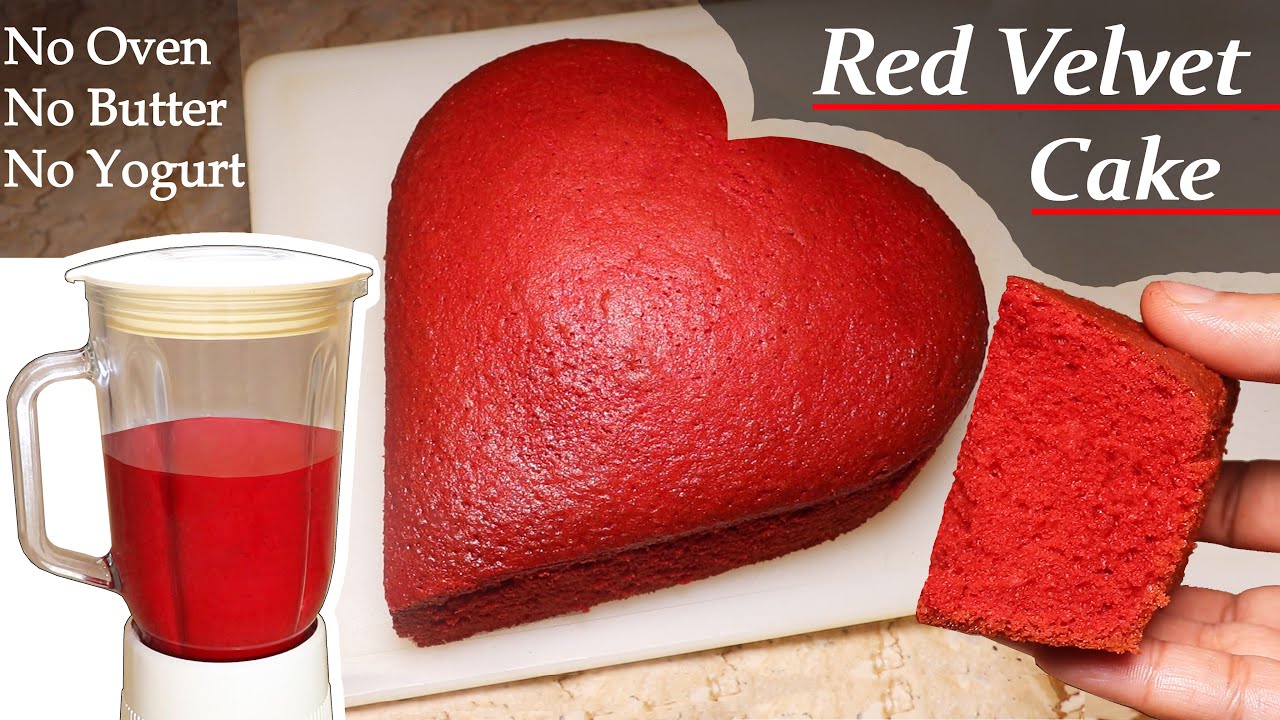 Red Velvet Cake Recipe | Heart Shaped Sponge Cake | Valentine's Day & Wedding Special Cake Recipe