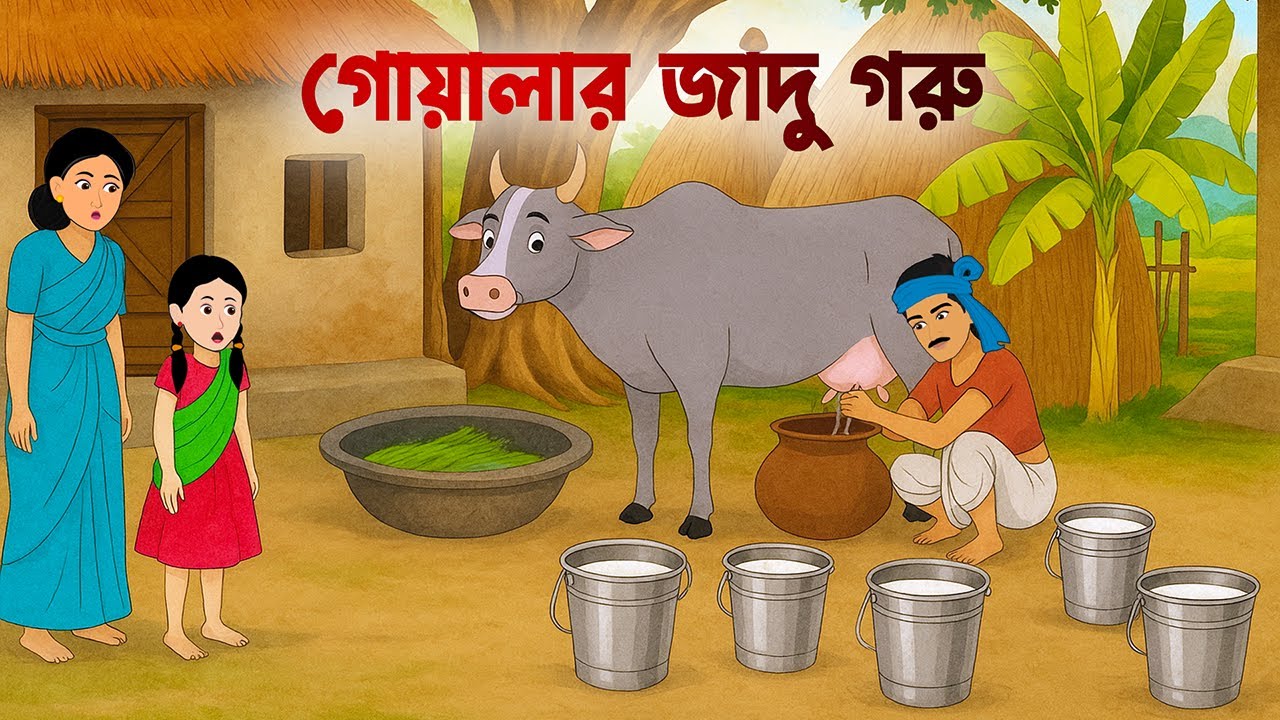 গোয়ালার জাদু গরু | Rupkothar Bangla Golpo | Bengali Moral Stories Cartoon | Story Bird