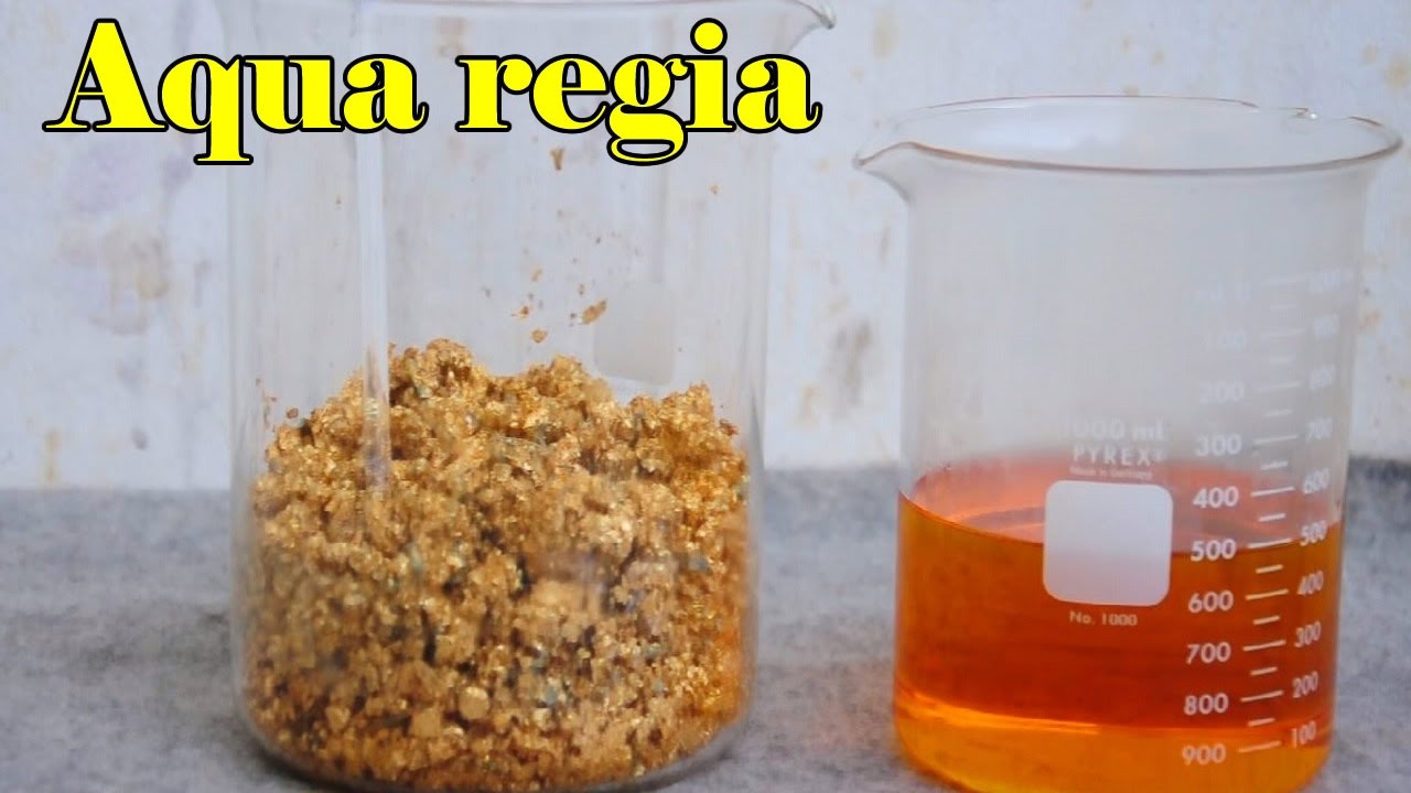 Gold Aqua regia dissolving. Chloroauric acid. gold refining recovery. Pure gold precipitate.