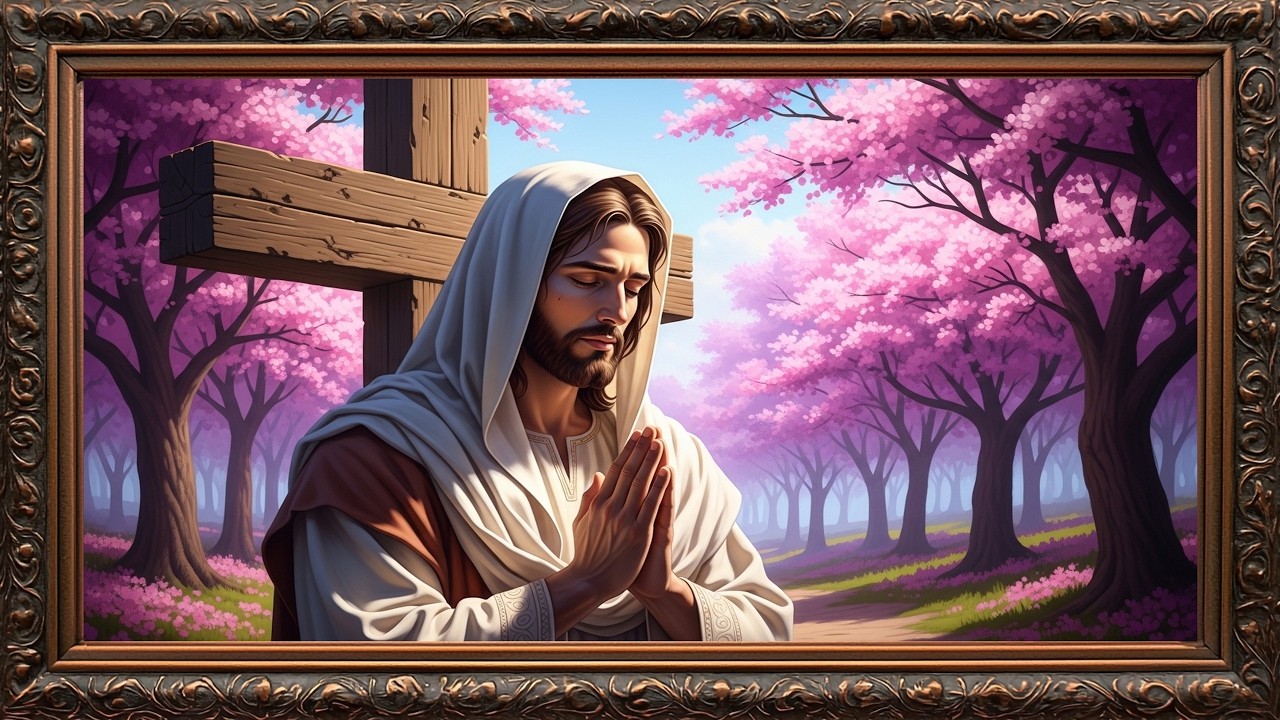 Peaceful Jesus Christ 4K UHD  Christian Meditation Vintage TV Art 2