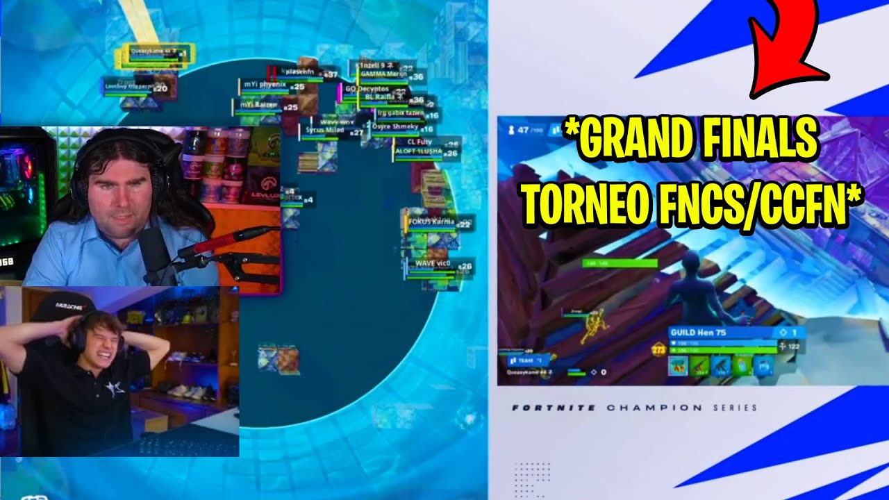 Plz Reagisce alle GRAND FINALS del Torneo Ccfn insieme a Xiuder | Fortnite