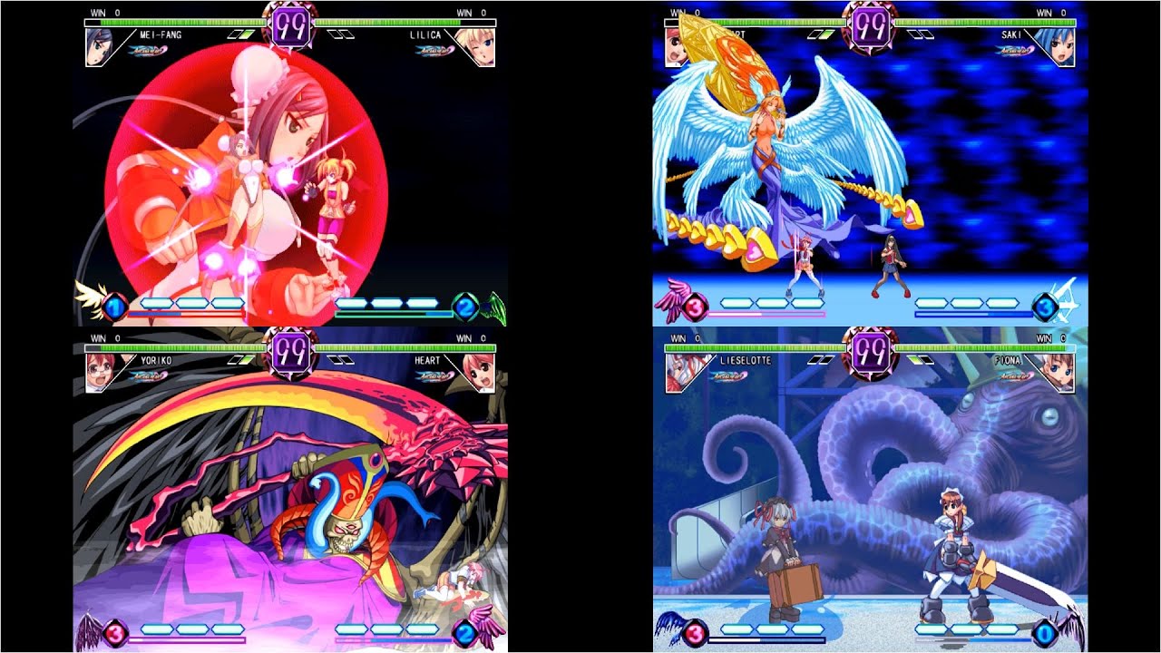 Arcana Heart [PS2] All Super Moves and Arcana Blaze Moves