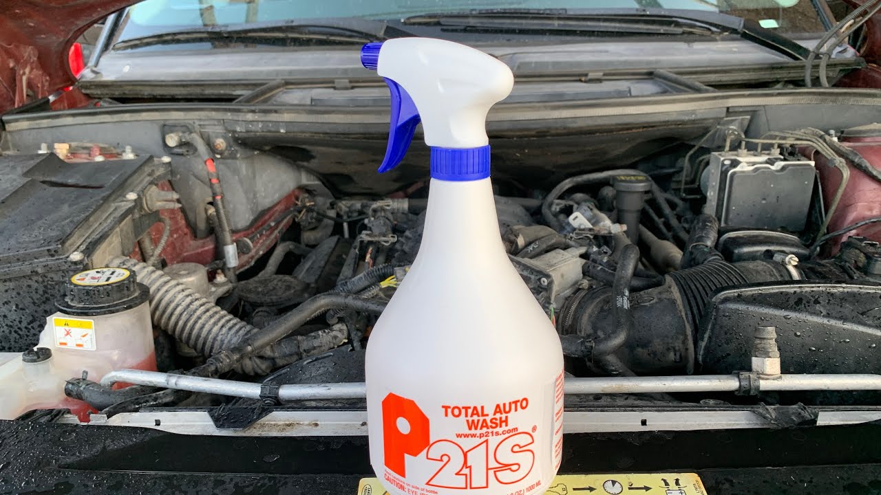Cleaning Engine using P21S Total Auto Wash