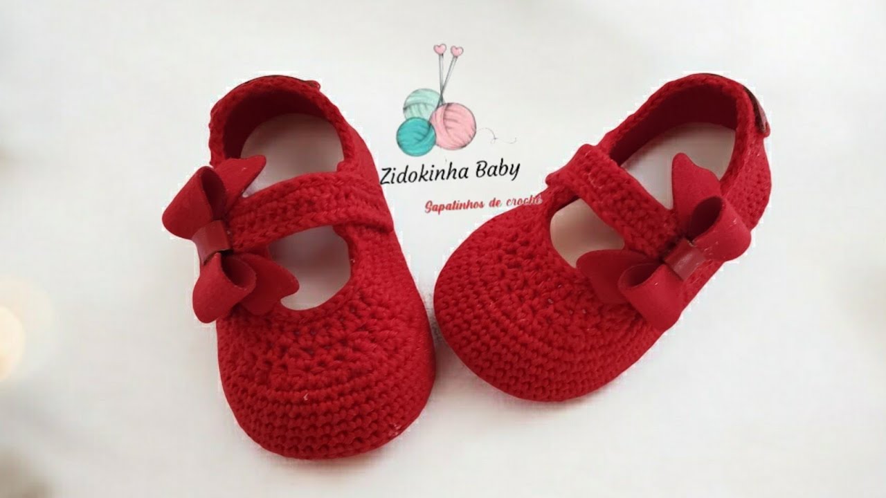 SAPATINHO ÍSIS Nº 15 E 17 DE CROCHÊ PASSO A PASSO