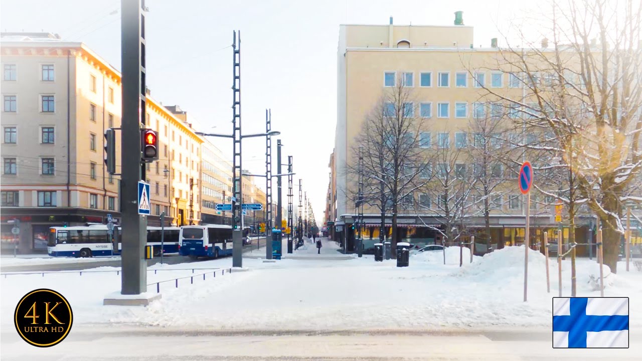 Walking in Winter WONDERLAND ❄️ | Walking Tour Tampere, Finland 4K UHD
