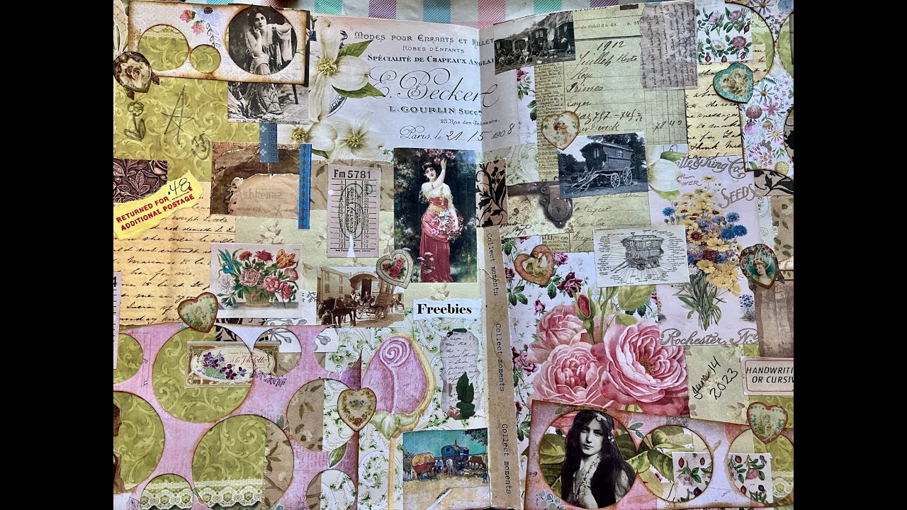 A Collage Journey~Collages By A MadWoman!~Ep.1 #collage #vintage #papercrafts #gluebooking