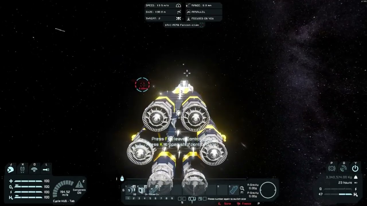 UNN Cruiser vs MCRN Light Cruiser (Space Engineers)