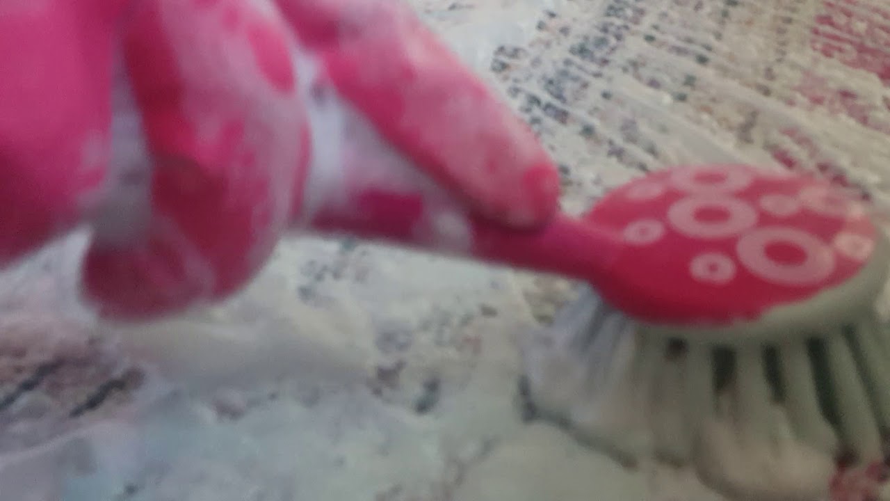 Asmr Carpet Scrubbing w/Paste! Rinsing at end.