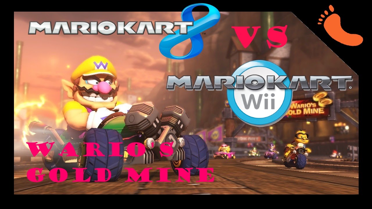 Mario Kart 8 VS Mario Kart Wii - Wario's Gold Mine Comparison