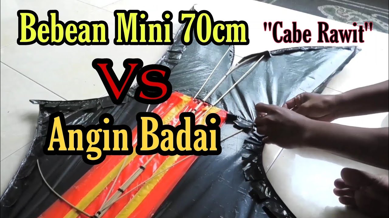 Layangan Bebean mini 70cm sikut standar berjuang dari terjangan angin badai