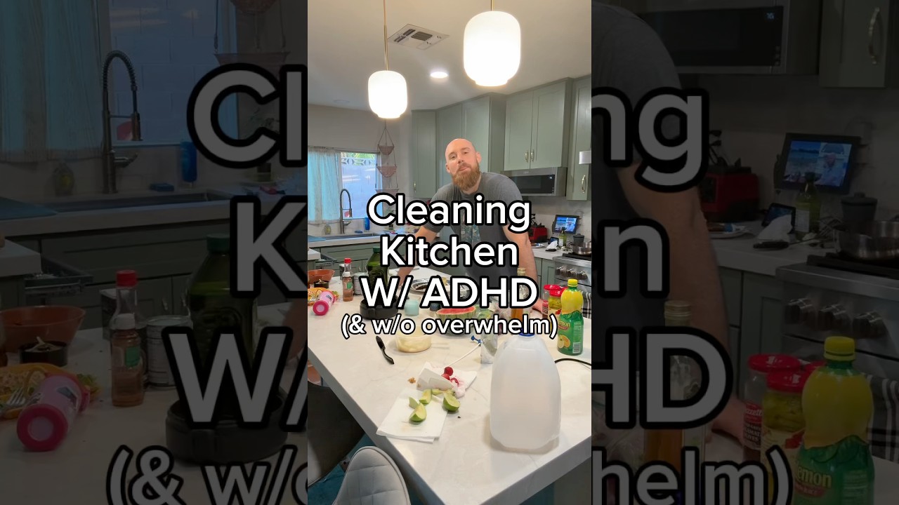 Cleaning my kitchen with ADHD (w/o overwhelm) #adhd