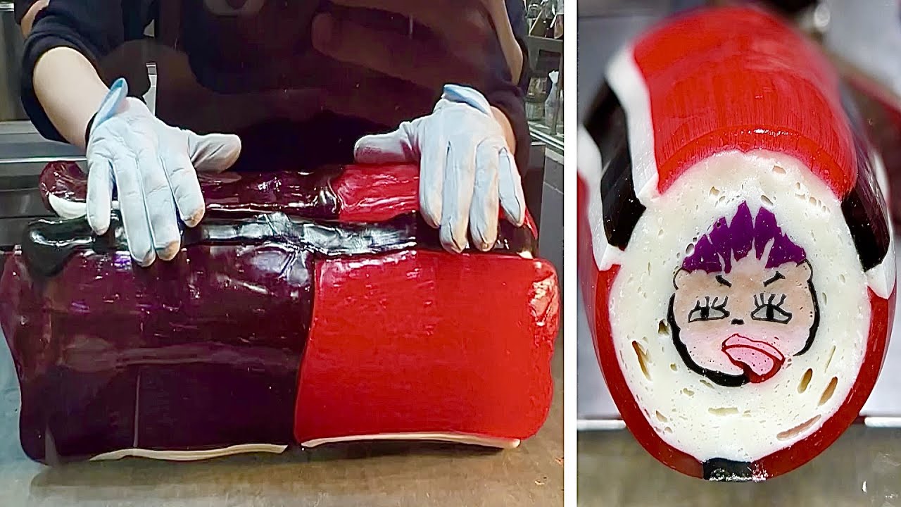 【飴細工】大阪名物・巨大なおばちゃん⁉︎キャンディの中身が衝撃！ Handmade Candy・Japanese Street Food・수제캔디・PAPABUBBLE・パパブブレ・製造風景