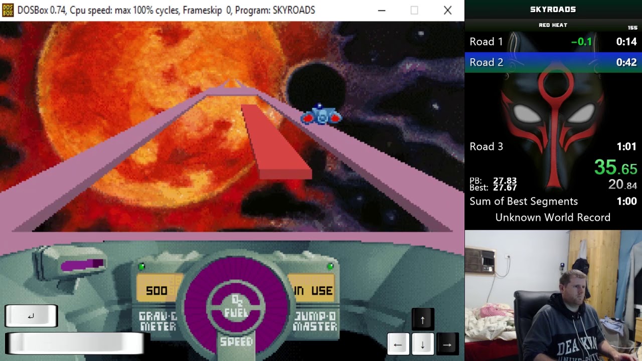 SkyRoads - Speedrun - Red Heat - 1:01.04 [WR]