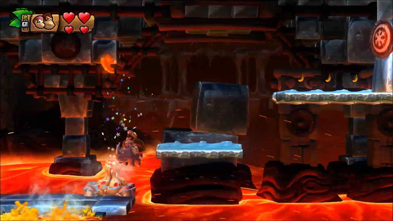 Donkey Kong Country: Tropical Freeze - 100% Walkthrough - 6-8 Meltdown Mahyem (Puzzle and KONG)