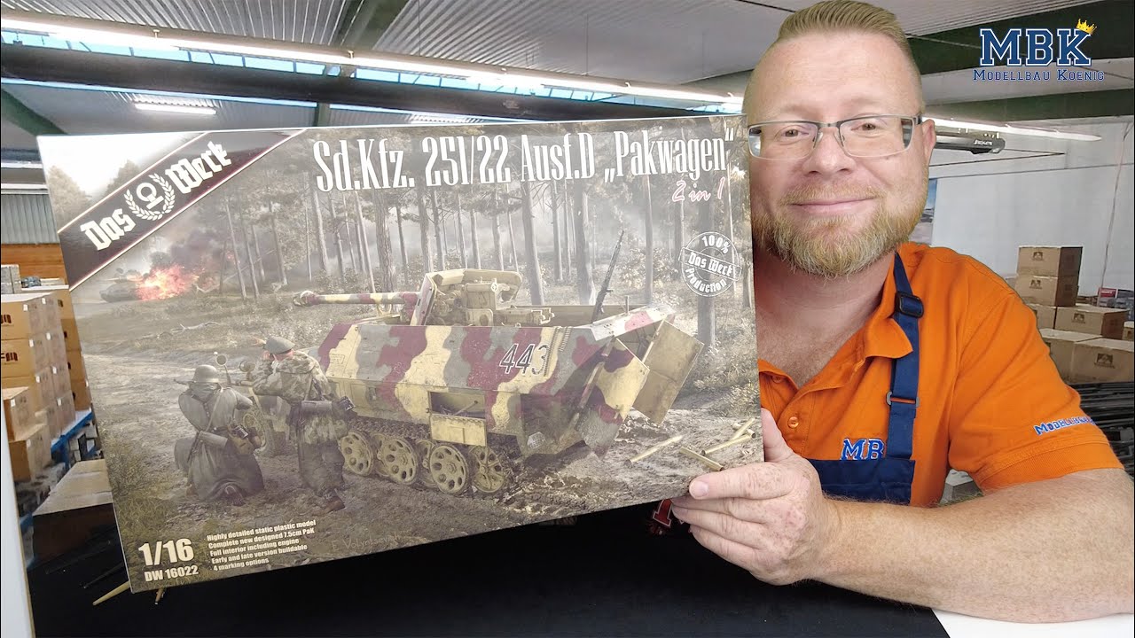 MBK packt aus SPEZIAL - 1:16 Sd.Kfz. 251/22 Ausf. D Pakwagen (Das Werk DW16022)