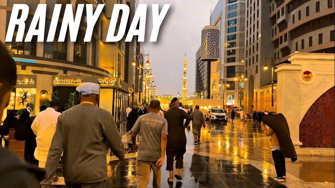 Madina Rainy Day - Masjid An Nabawi - Magrib Time