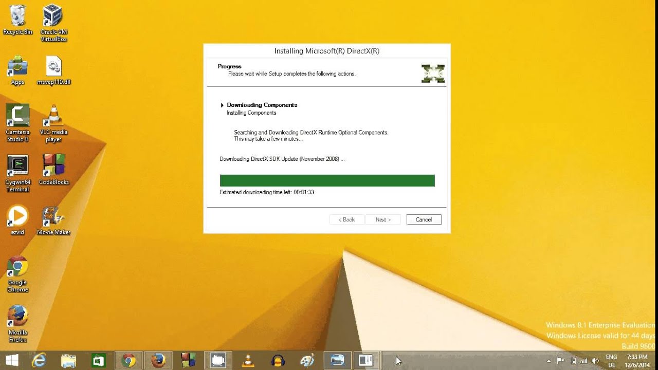 Загрузите и установите DirectX 11.2 на Windows 8.1 / Windows 8 / Windows 10