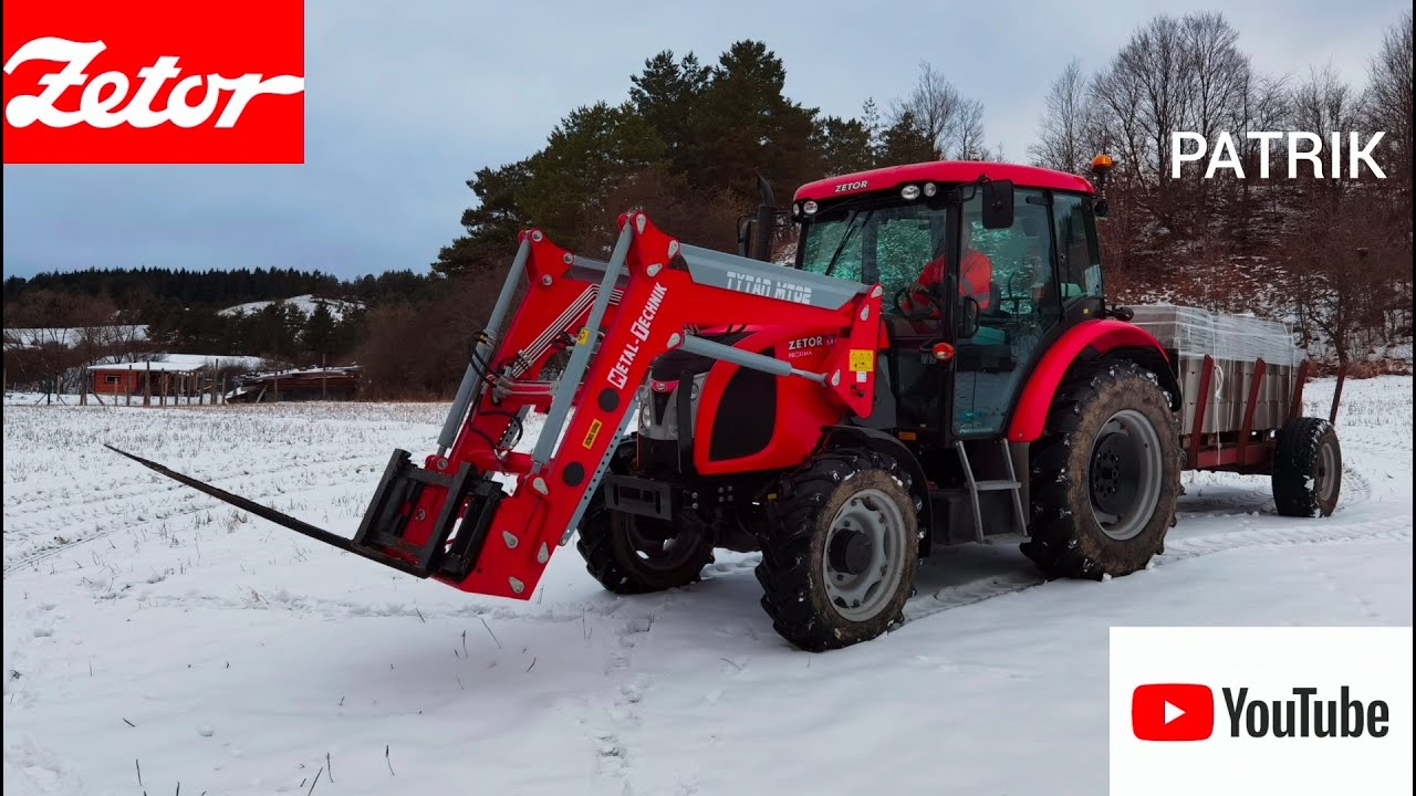 ZETOR Proxima  - Concrete Block Transport over  Snow / Odvoz tvárnic 🚜 Winter ❄️