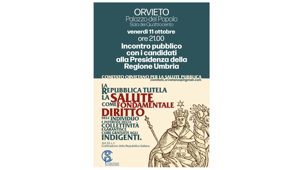 Incontro pubblico con i candidati alla Presidenza della Regione Umbria