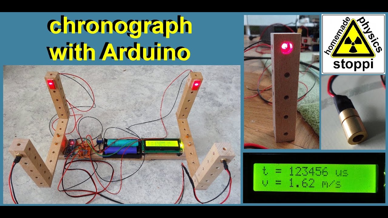 Speedometer / Chronograph for projectiles with Arduino - Geschwindigkeitsmesser für Projektile