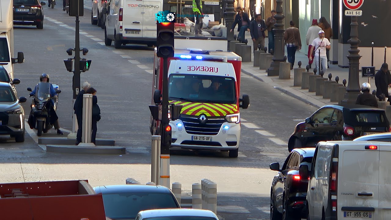 Les Pompiers de Paris  le VSAV face aux d&eacute;fis du trafic parisien