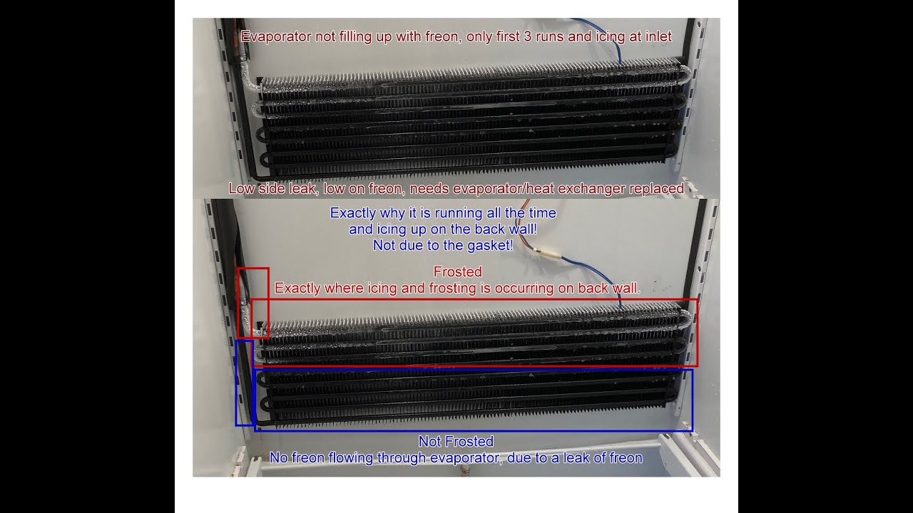 SubZero Drain Cleaning, Gasket Ripped, Evaporator Icing up, Repair & Diagnosis