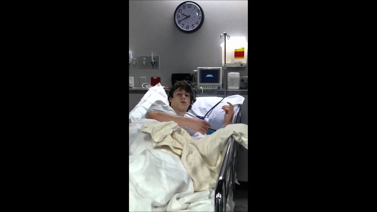 Hunter waking up from surgery