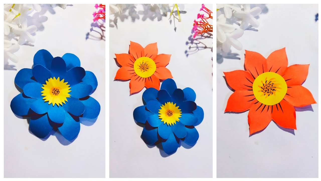 DIY | Very Easy paper Flower Craft | Paper flower | Diy paper flower | How to make paper flowers.