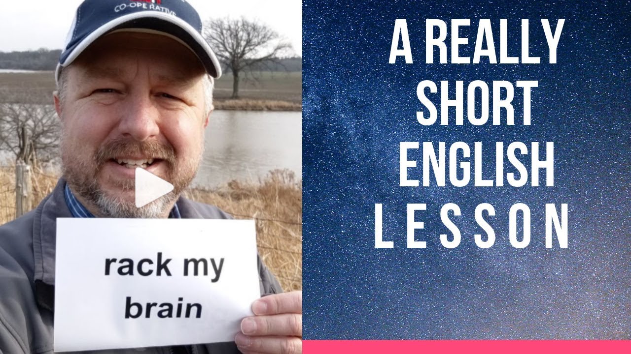 Meaning of RACK MY BRAIN and MY MIND WENT BLANK - A Really Short English Lesson with Subtitles