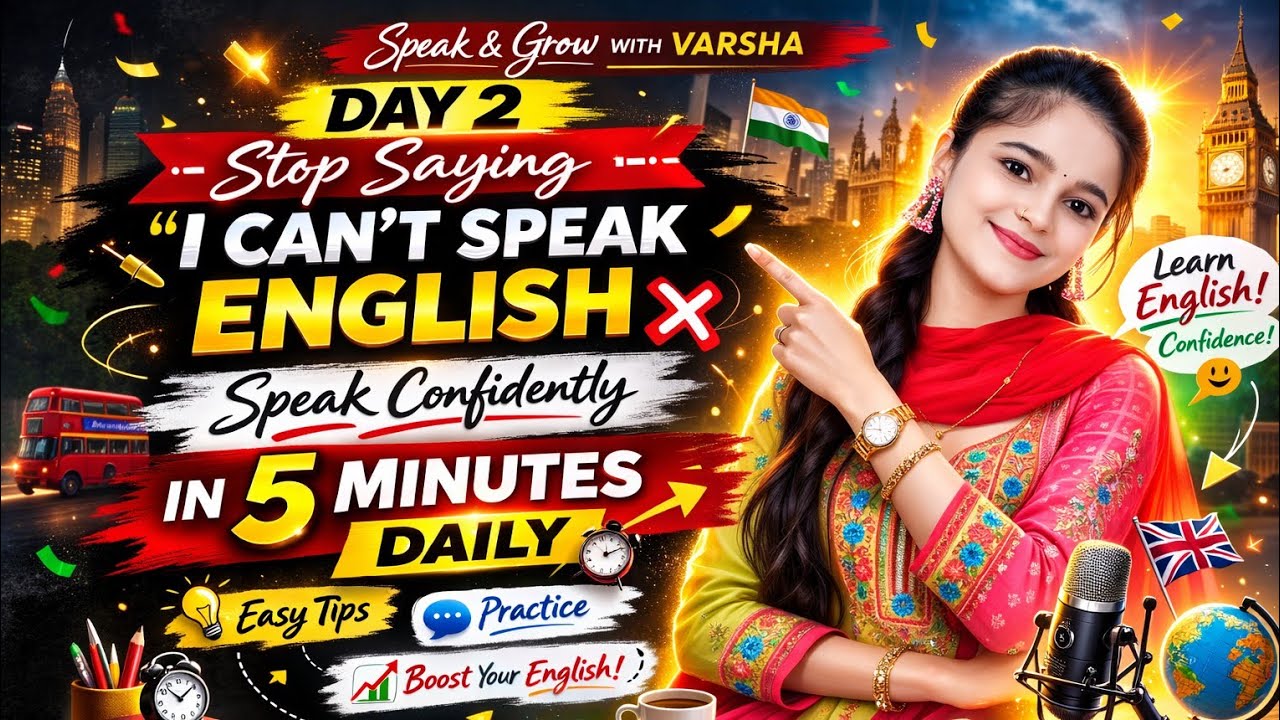 Day 2 Stop Saying ‘I Can’t Speak English’ ❌ | Speak Confidently in 5 Minutes Daily