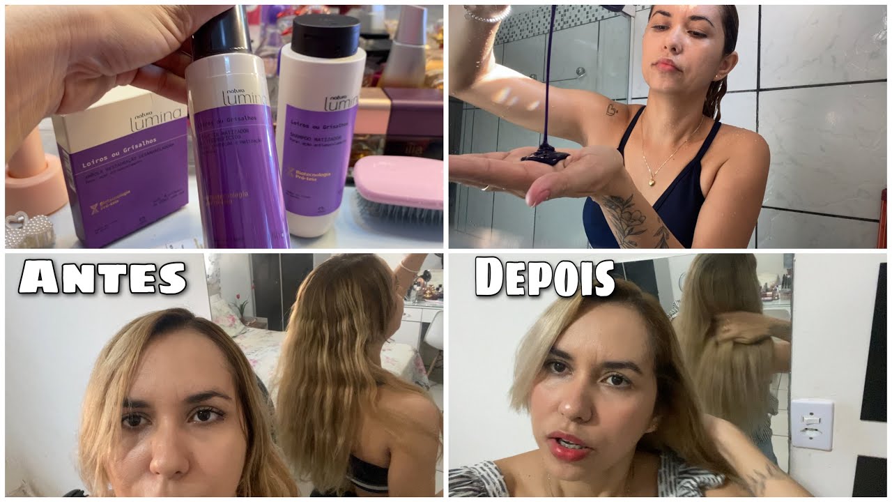 Resenha natura lumina: kit matizador para cabelos loiros