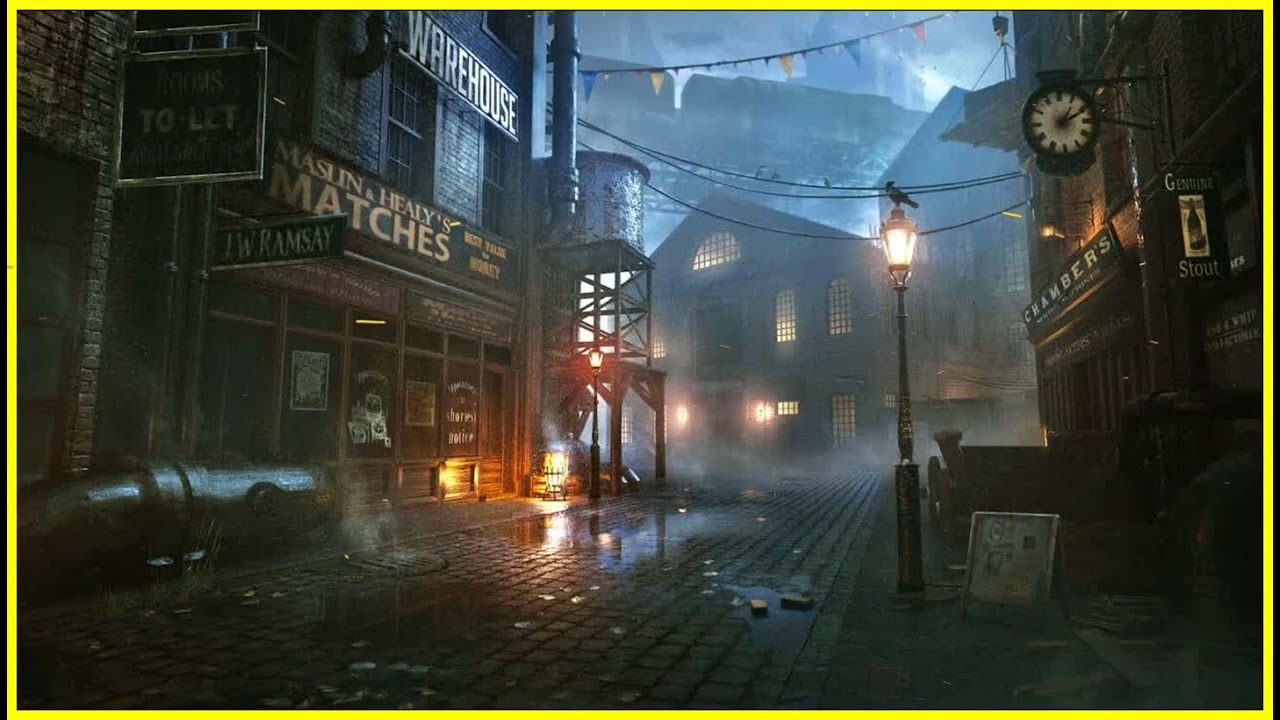 Victorian Ambience: LONDON'S MYSTERY - The Dark Alley | Mysterious Ambient Music with Thunderstorm