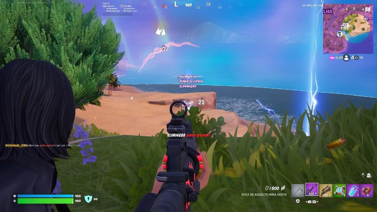 MINHA PRIMEIRA GAMEPLAY NO PS5 PRO FORTNITE 120FPS