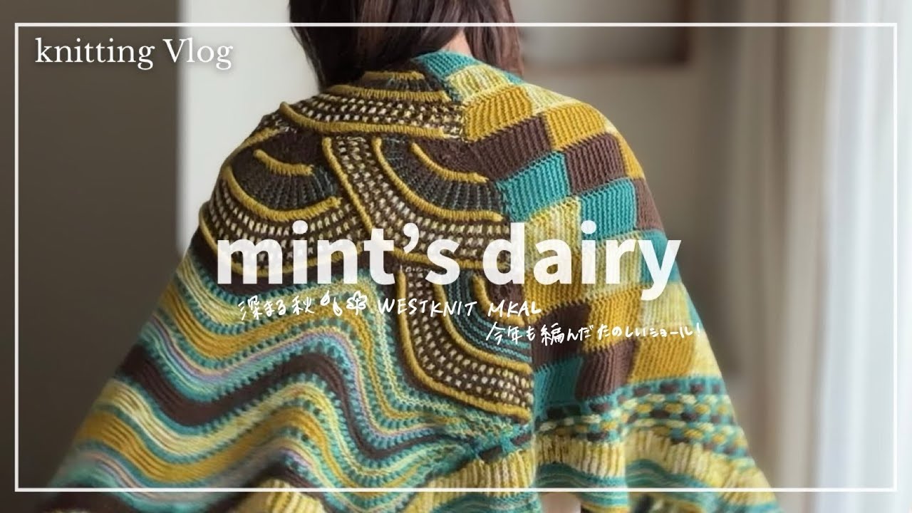 【Vlog】深まる秋🍂🍁 WESTKNITS MKAL今年も編んだたのしいショールお披露目／編みもの好き主婦の日常🧶knitting diary