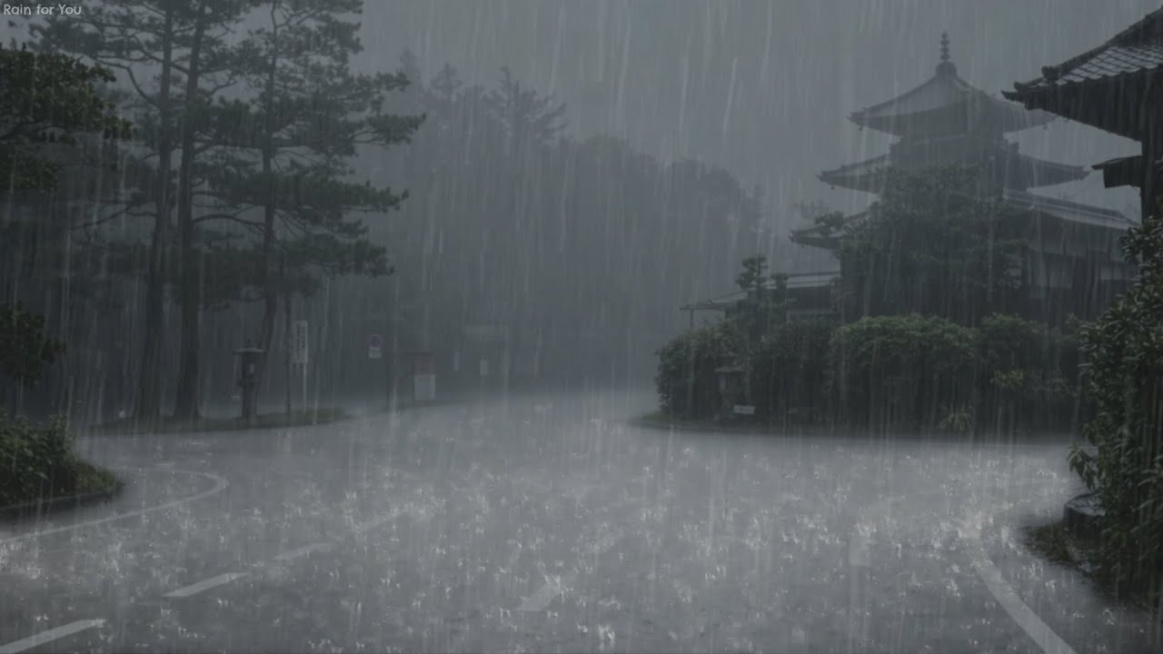 Rain Sounds for Sleeping 😴 Heavy Rain & Thunderstorm for Deep Sleep at Night | White Noise Ambience