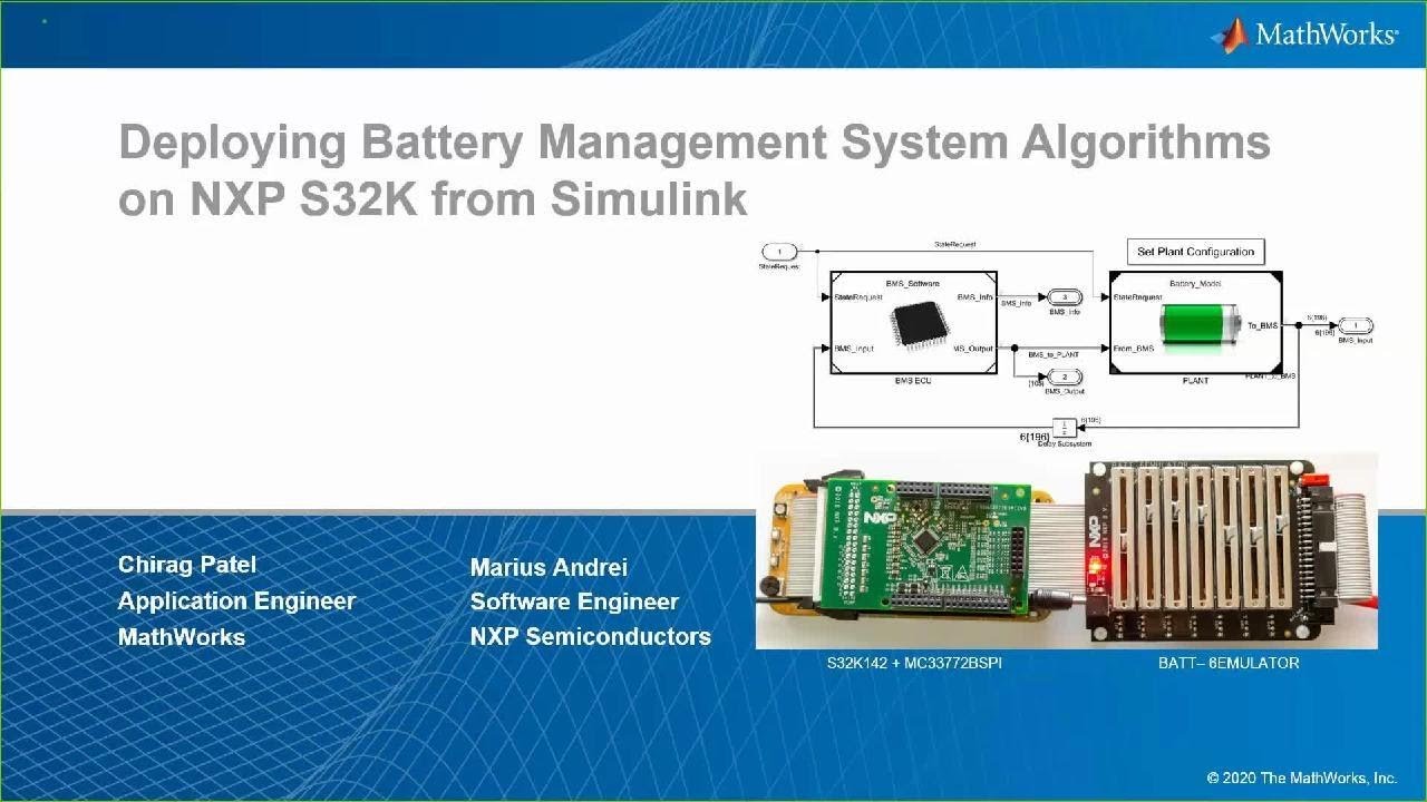 Deploying Battery Management System Algorithms on NXP S32K from Simulink