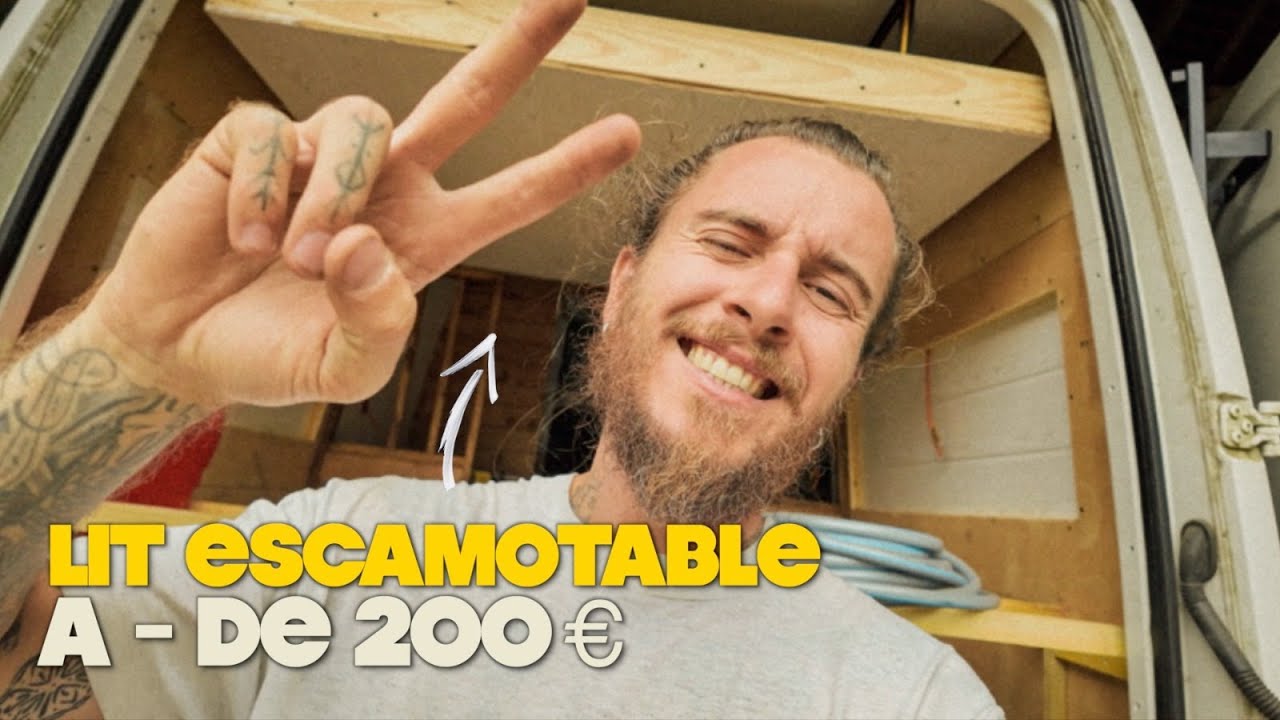 Ep.3 | LIT ESCAMOTABLE électrique PAS CHER ! Défi 30 JOURS pour aménager un van | Thomas Davtin