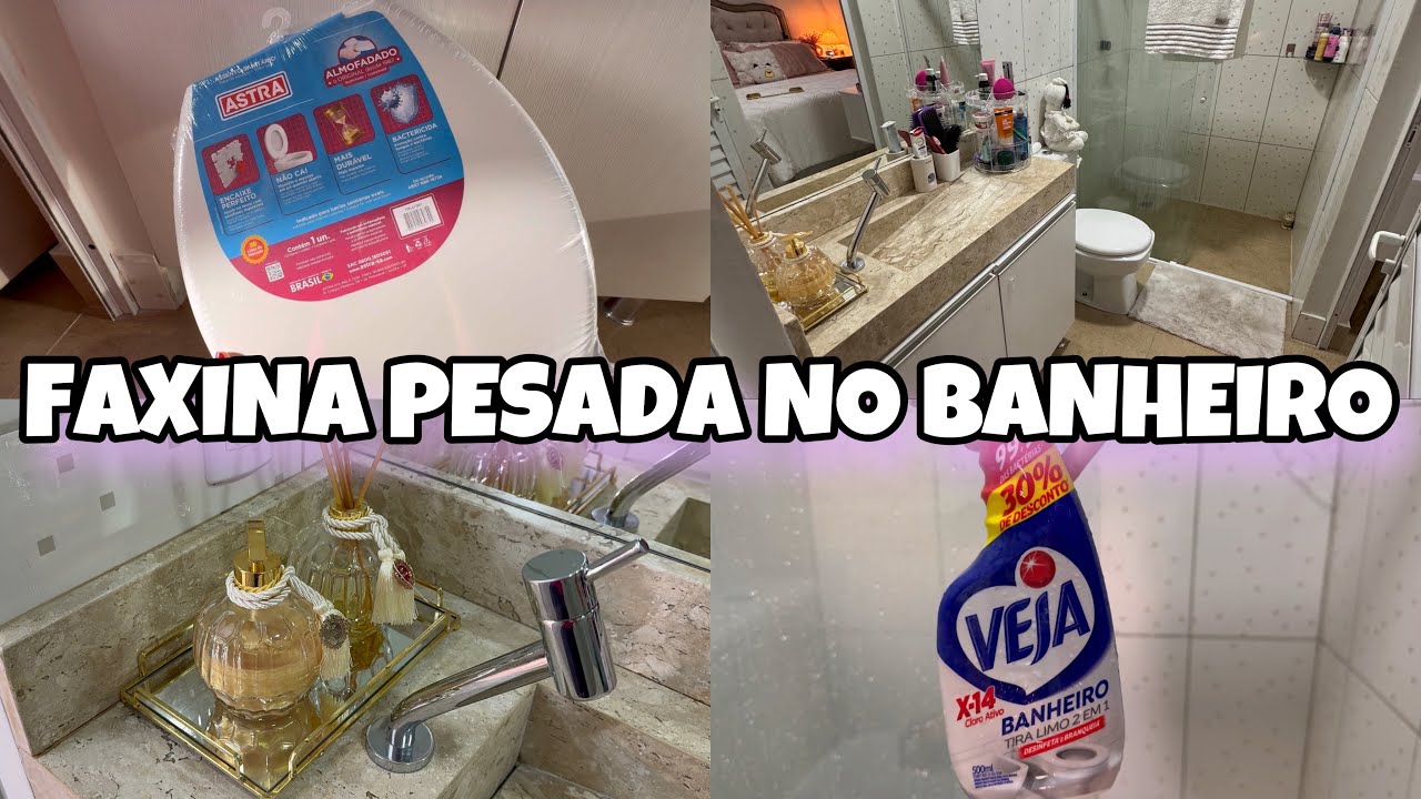LIMPEZA E ORGANIZAÇÃO NO BANHEIRO, COMPREI A TAMPA DA PRIVADA + TUDO LIMPO E CHEIROSO ✨